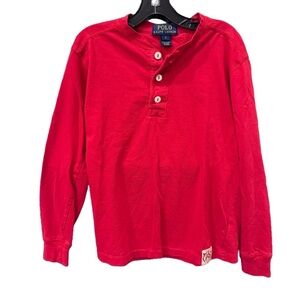 Polo Ralph Lauren Boys Long Sleeve 3 Button Shirt Bleecker NYC New York Size 7